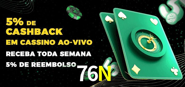 Promoções do cassino ao Vivo 76N